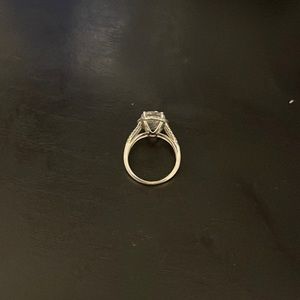 White Topaz 14K gold band size 5 ring